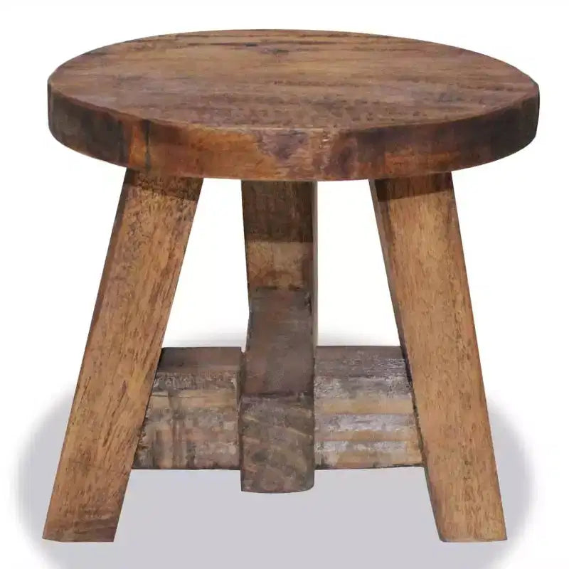 vidaXL Tabouret Divers Bois d'acajou massif Compact Durable Tabouret Rond