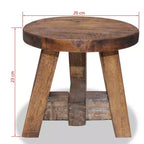 vidaXL Tabouret Divers Bois d'acajou massif Compact Durable Tabouret Rond