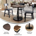 Plateau de table Flash Furniture Acadia avec technologie HPL TopGuard et base de hauteur de table