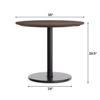 Plateau de table Flash Furniture Acadia avec technologie HPL TopGuard et base de hauteur de table