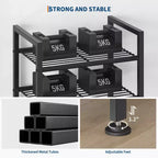 Étagère à chaussures étroite à 8 niveaux, meuble de rangement vertical en métal pour 18 à 24 paires, support à chaussures fin pour placard, entrée, petits espaces, noir