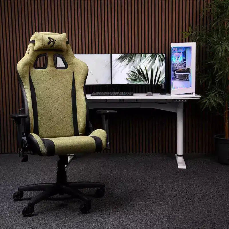 Chaise de bureau et de jeu Arozzi Avanti en tissu doux avec oreillers de soutien doux pour le cou et les lombaires