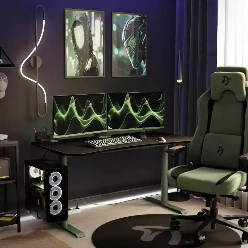 Bureau de jeu incurvé compact Arozzi Arena