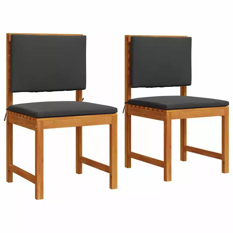 vidaXL Outdoor Sofa Set Solid Acacia Wood and Polyester Natural