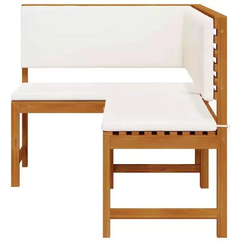vidaXL Salon de jardin en acacia massif et polyester Naturel