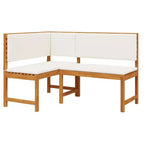 vidaXL Salon de jardin en acacia massif et polyester Naturel