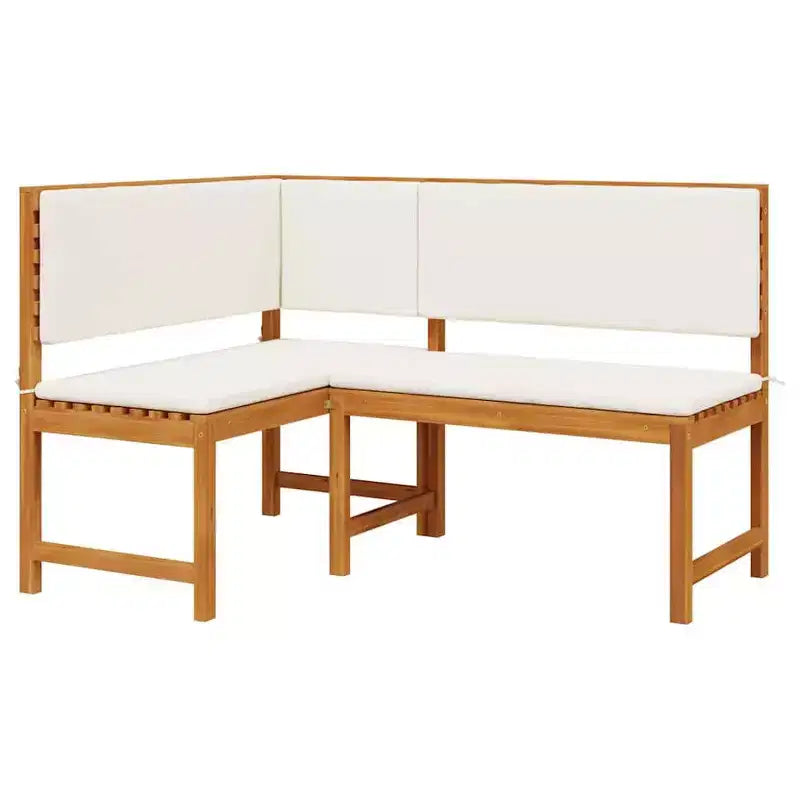 vidaXL Salon de jardin en acacia massif et polyester Naturel