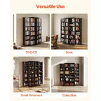 Meuble de rangement multimédia VEVOR, Étagère DVD à 6 niveaux, Organisateur de rangement multimédia de 61 x 36,8 x 127 cm pour CD, DVD, livres, jeux, marron