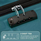 Bagage rigide extensible de 24 pouces - Valise légère en ABS avec roulettes multidirectionnelles et serrure TSA, approuvée par les compagnies aériennes