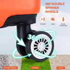 Bagage rigide extensible de 24 pouces - Valise légère en ABS avec roulettes multidirectionnelles et serrure TSA, approuvée par les compagnies aériennes
