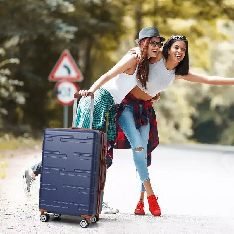 Bagage rigide extensible de 24 pouces - Valise légère en ABS avec roulettes multidirectionnelles et serrure TSA, approuvée par les compagnies aériennes