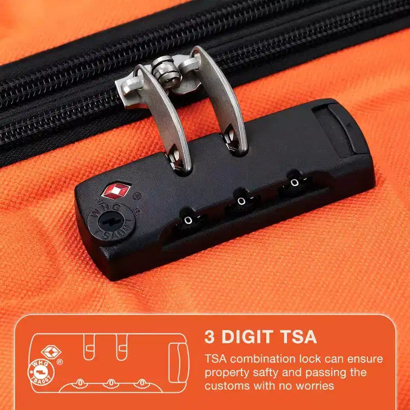 Bagage rigide extensible de 24 pouces - Valise légère en ABS avec roulettes multidirectionnelles et serrure TSA, approuvée par les compagnies aériennes