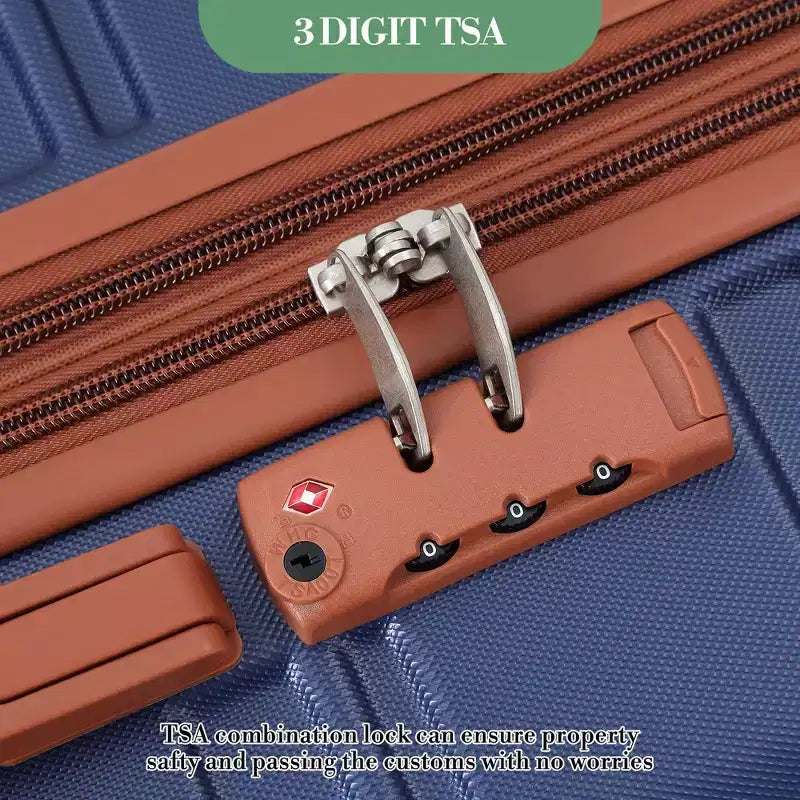 Bagage rigide extensible de 24 pouces - Valise légère en ABS avec roulettes multidirectionnelles et serrure TSA, approuvée par les compagnies aériennes