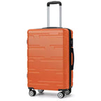 Bagage rigide extensible de 24 pouces - Valise légère en ABS avec roulettes multidirectionnelles et serrure TSA, approuvée par les compagnies aériennes
