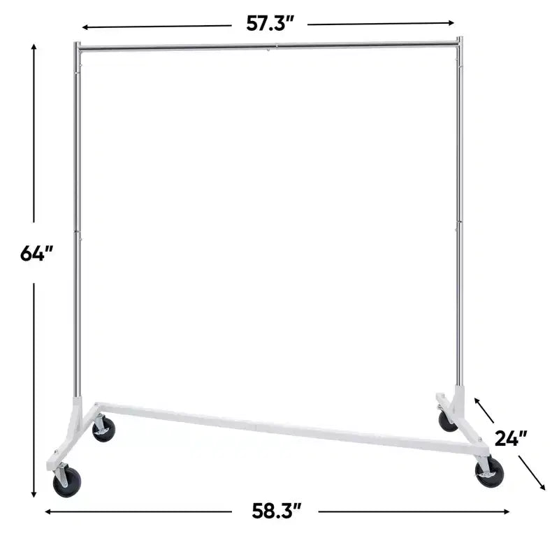 Portant à vêtements en métal robuste sur roulettes Home Collection