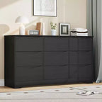 Commode en bois à 9 tiroirs, longue commode de rangement, commode moderne, pour chambre à coucher, salon