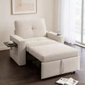 Dyonery 42.5 3-in-1 Convertible Sleeper Chair Bed - Pull Out Reclining Sofa Bed with Adjustable Backrest, USB Charging Ports, Cup Holder