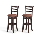 Costway Lot de 2/4 tabourets de bar pivotants de 76 cm de hauteur avec dossier, siège en similicuir pour pub