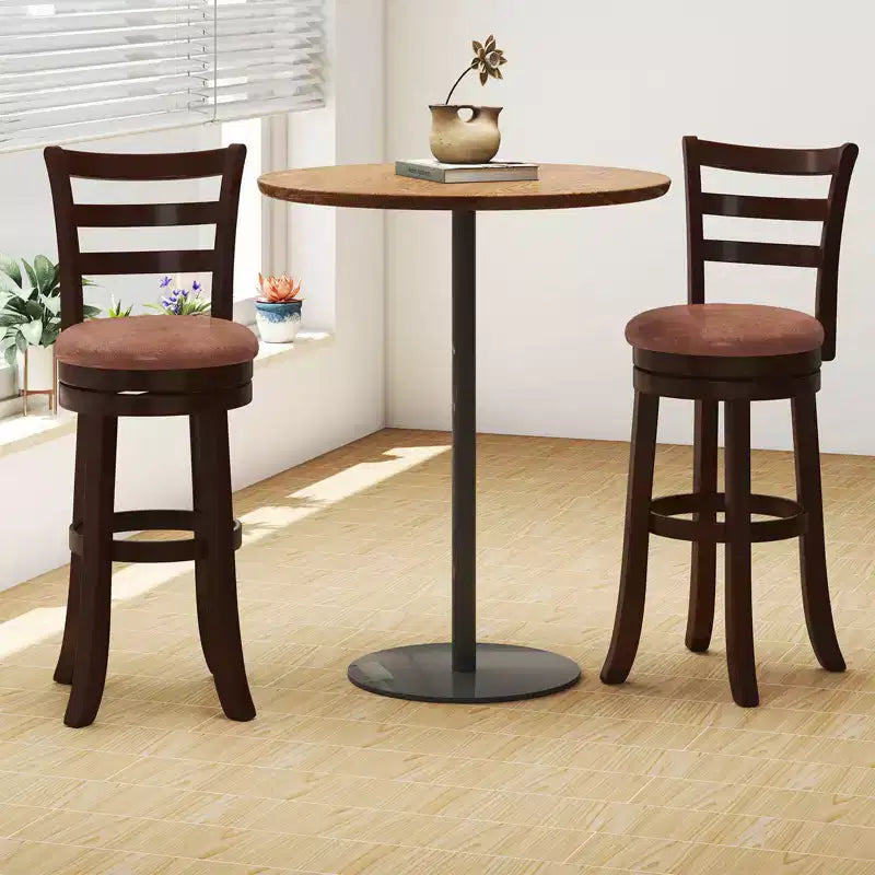 Costway Lot de 2/4 tabourets de bar pivotants de 76 cm de hauteur avec dossier, siège en similicuir pour pub