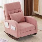 Karl Home Upholstered Pink Rocking Chair