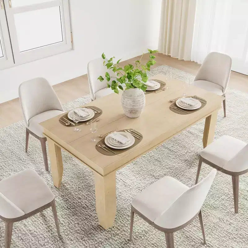 Table de salle à manger de style ferme pour 4 à 6 personnes, table de cuisine rectangulaire de 160 cm avec cadre en bois et finition marron pour la salle à manger