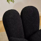 Karl Home | Fauteuil pivotant Bunny Ear Teddy en tissu avec accent réglable Chaise de bureau