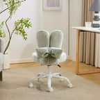 Karl Home | Fauteuil pivotant Bunny Ear Teddy en tissu avec accent réglable Chaise de bureau