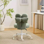 Karl Home | Fauteuil pivotant Bunny Ear Teddy en tissu avec accent réglable Chaise de bureau