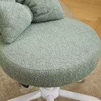 Karl Home | Fauteuil pivotant Bunny Ear Teddy en tissu avec accent réglable Chaise de bureau