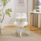 Karl Home | Fauteuil pivotant Bunny Ear Teddy en tissu avec accent réglable Chaise de bureau