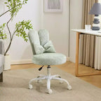 Karl Home | Fauteuil pivotant Bunny Ear Teddy en tissu avec accent réglable Chaise de bureau