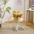 Karl Home | Fauteuil pivotant Bunny Ear Teddy en tissu avec accent réglable Chaise de bureau