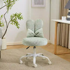 Karl Home | Fauteuil pivotant Bunny Ear Teddy en tissu avec accent réglable Chaise de bureau