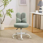 Karl Home | Fauteuil pivotant Bunny Ear Teddy en tissu avec accent réglable Chaise de bureau