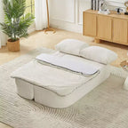 Canapé-lit convertible, futon pliable avec 2 coussins de dossier pour salon, aucun assemblage requis - ModernLuxe
