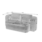 Canapé-lit convertible, futon pliable avec 2 coussins de dossier pour salon, aucun assemblage requis - ModernLuxe