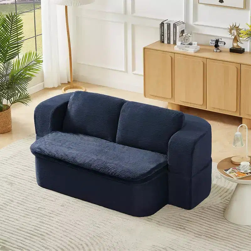 Canapé-lit convertible, futon pliable avec 2 coussins de dossier pour salon, aucun assemblage requis - ModernLuxe