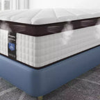 Matelas hybride Kescas Premium 8 pouces, fermeté moyenne - Compatible avec lit plateforme, sommier tapissier ou base à lattes