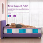 Matelas hybride à ressorts et mousse à mémoire de forme Sersper 8 pouces - Compatible avec les lits plateformes, les sommiers tapissiers ou les bases à lattes.