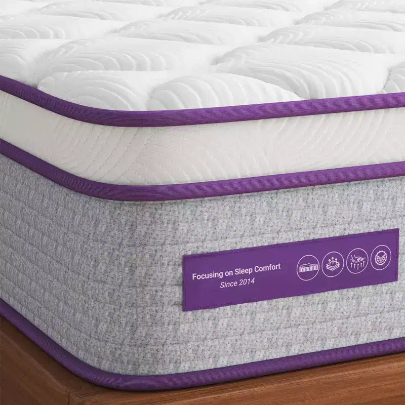 Matelas hybride à ressorts et mousse à mémoire de forme Sersper 8 pouces - Compatible avec les lits plateformes, les sommiers tapissiers ou les bases à lattes.