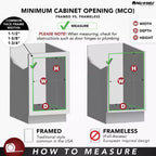 Organisateur de rangement mural coulissant Rev-A-Shelf pour armoires de cuisine, étagère à épices coulissante à fixation de porte avec 3 tablettes réglables, bois d'érable, 4ASR-15