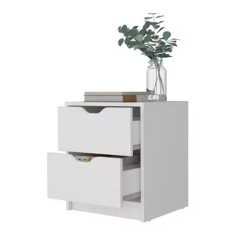 Dillon 2 tables de chevet élégantes et fonctionnelles à 2 tiroirs pour chambre à coucher et salon