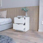 Dillon 2 tables de chevet élégantes et fonctionnelles à 2 tiroirs pour chambre à coucher et salon