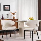 Chaises de salle à manger rembourrées modernes Nellie GDFStudio avec dossier incurvé