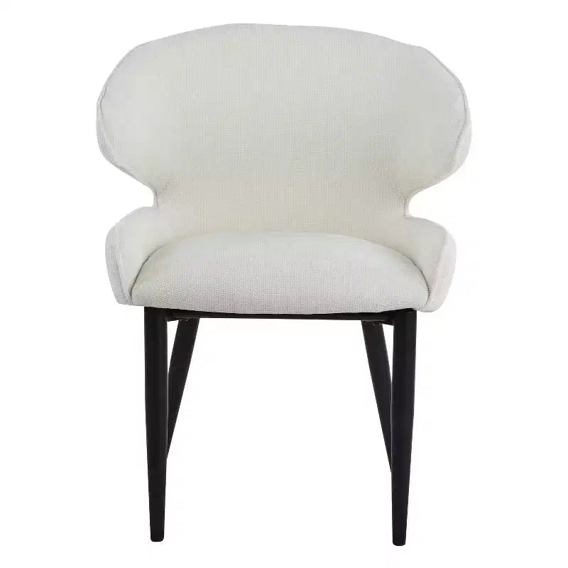 Chaises de salle à manger rembourrées modernes Nellie GDFStudio avec dossier incurvé