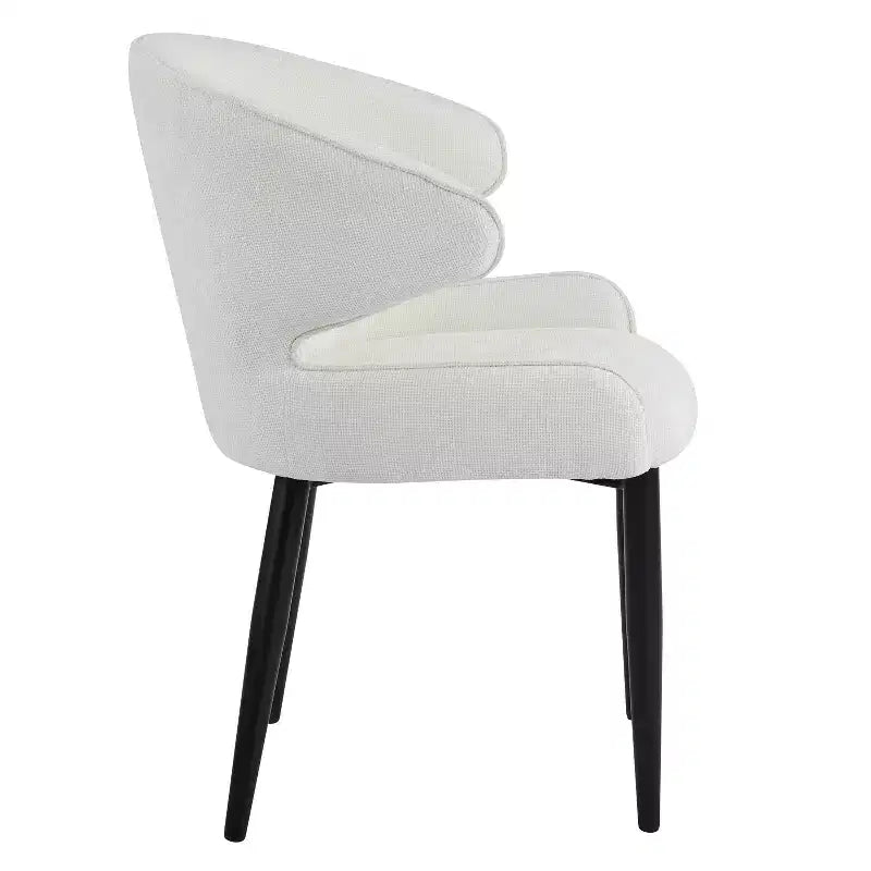 Chaises de salle à manger rembourrées modernes Nellie GDFStudio avec dossier incurvé