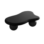 Table basse nuage 47" avec pieds boules, table basse centrale irrégulière moderne pour salon, noire