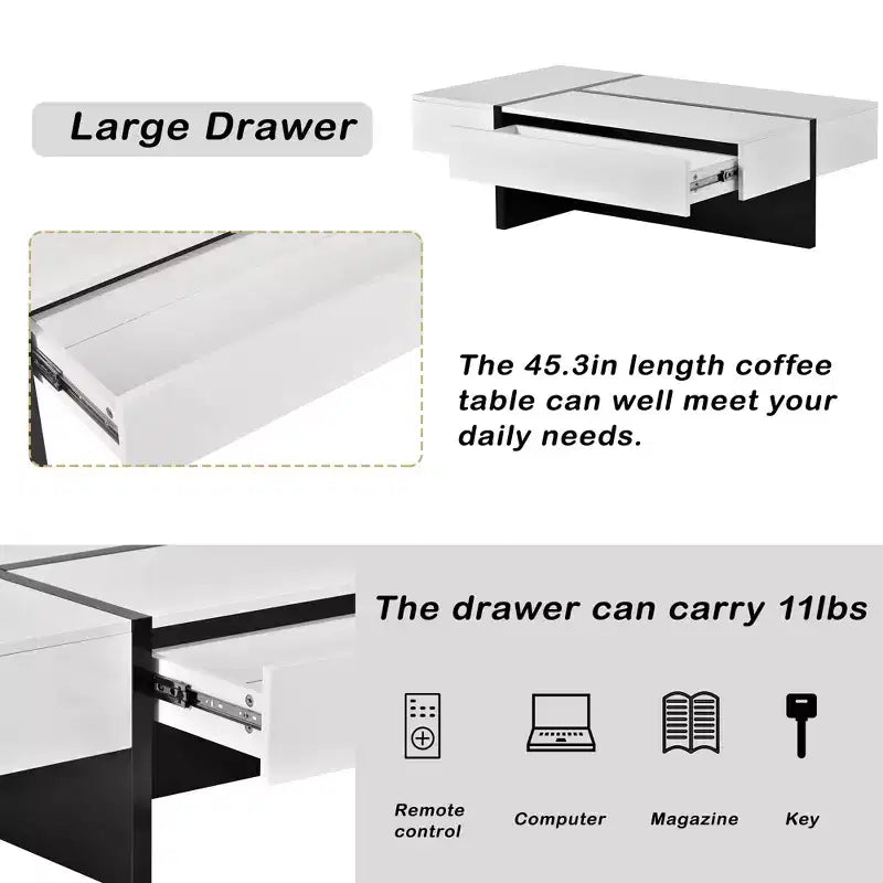Table basse rectangulaire pour salon