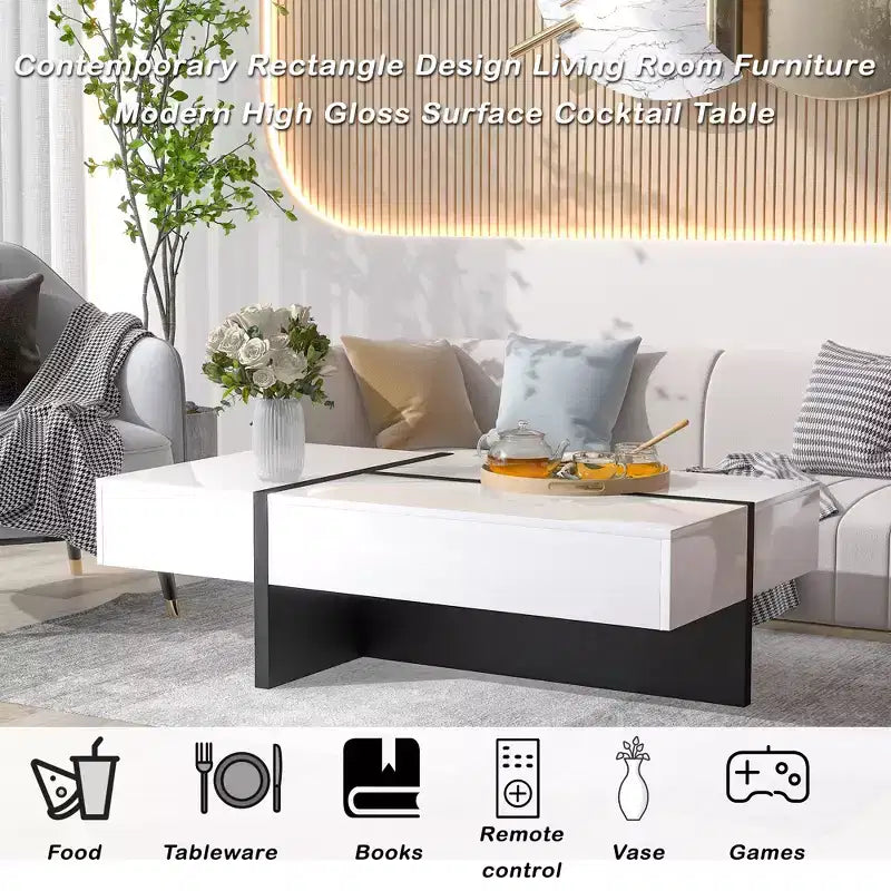 Table basse rectangulaire pour salon