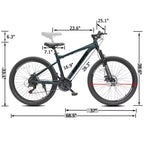 Vélo de montagne GDFStudio Trailcrest tout-terrain 26 pouces à suspension avant et 21 vitesses